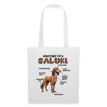 Dog Explanation Anatomy of a Saluki - Tote Bag - white - Front