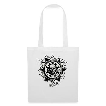 dreckig unreines Okkultes Totenkopf Emblem - Stoffbeutel - Weiß - Vorne