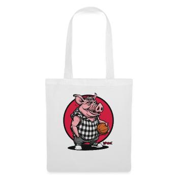 Cochon de basket-ball de rue - Sac en tissu - blanc - Devant
