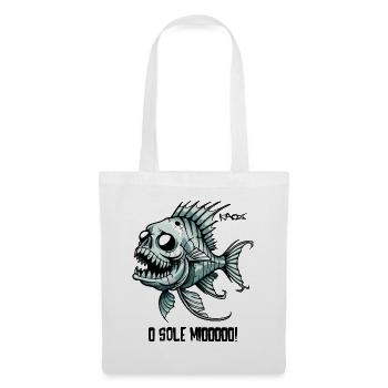 Zombie, Squelette, Crâne, Opérettes, Poisson - Sac en tissu - blanc - Devant