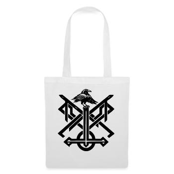 Wikinger Rabe Odin Nordische Rune - Stoffbeutel - Weiß - Vorne