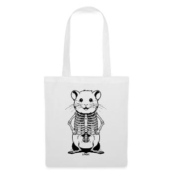 Hamster squelette mignon - Sac en tissu - blanc - Devant