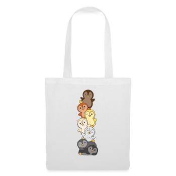 Ours Fraternité Drapeau Fierté LGBTQ Pingouin mignon - Sac en tissu - blanc - Devant