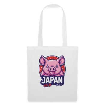 Graisse au Japon : cochon potelé - Sac en tissu - blanc - Devant