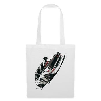 Voiture de sport Super Turbo JDM Retro - Sac en tissu - blanc - Devant