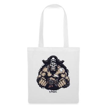Lutteur musculaire fort : un pirate de la lutte - Sac en tissu - blanc - Devant