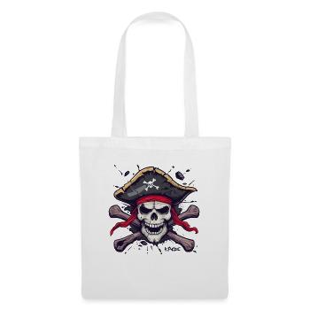 A classic cartoon skull pirate - Tote Bag - white - Front