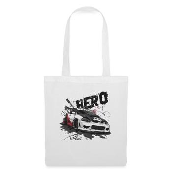 Hero Straßen Auto JDM Japan Rennwagen - Stoffbeutel - Weiß - Vorne