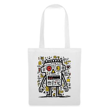 Abstract Funny Pop Art -- Monster - Tote Bag - white - Front