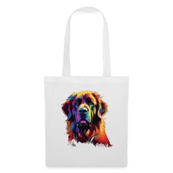 Léonberg coloré aquarelle - Sac en tissu - blanc - Devant