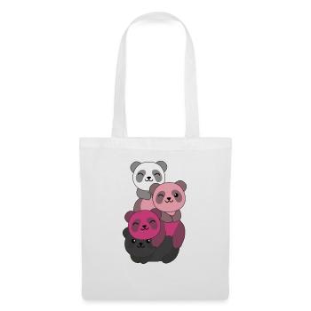 transfem flag pride LGBTQ cute panda - Tote Bag - white - Front