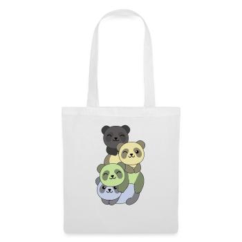 Cassgender Flag Pride LGBTQ Cute Panda - Tote Bag - white - Front
