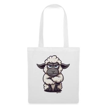 La mauvaise humeur et le fait d’être offensé par les moutons - Sac en tissu - blanc - Devant