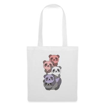 cupioromantic Flag Pride LGBTQ Cute Panda - Tote Bag - white - Front