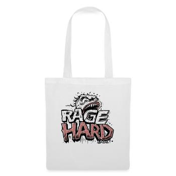 Colère, visage en colère, expression intense - Sac en tissu - blanc - Devant