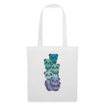 Neptunic Flag Pride LGBTQ Cute Panda Stack - Tote Bag - white - Front
