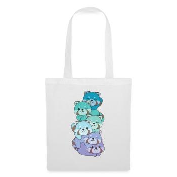 Neptunic Flag Pride LGBTQ Mignon Panda roux Stack - Sac en tissu - blanc - Devant