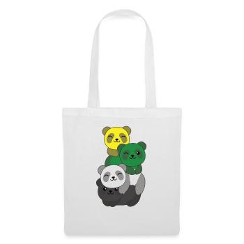 Skoliosexual Flag Pride LGBTQ Cute Panda - Tote Bag - white - Front