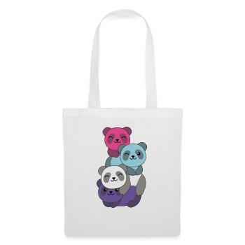 Multisexual Flag Pride LGBTQ Cute Pandas - Tote Bag - white - Front
