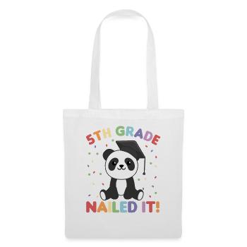 Kids 5th Grade nailed it Panda Graduation - Stoffbeutel - Weiß - Vorne