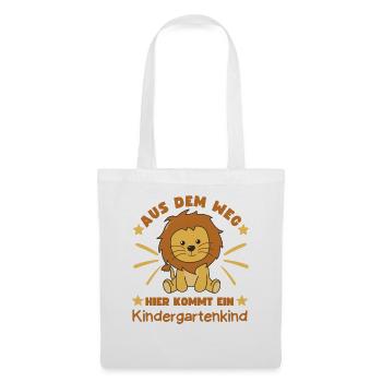 Out of the way: Here comes a kindergartner lion - Tote Bag - white - Front