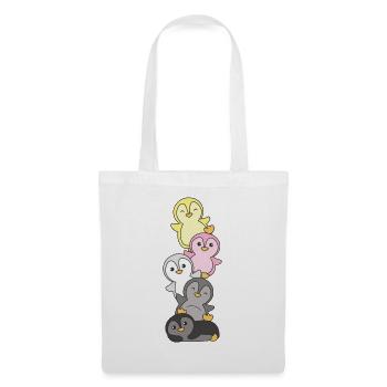 queerplatonic drapeau fierté lgbtq mignon pingouin - Sac en tissu - blanc - Devant