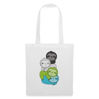Quiosexuel Drapeau Fierté LGBTQ Mignon Paresseux - Sac en tissu - blanc - Devant