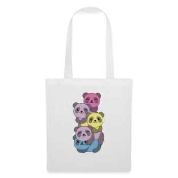 Aporagender Flag Pride LGBTQ Cute Panda - Tote Bag - white - Front