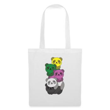Ceterosexual Flag Pride LGBTQ Cute Panda - Tote Bag - white - Front