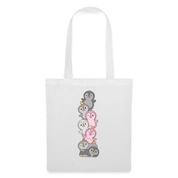 Demigirl Flag Pride LGBTQ Cute Penguin - Tote Bag - white - Front