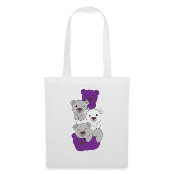 grisdrapeau sexuel fierté LGBTQ ours mignon - Sac en tissu - blanc - Devant