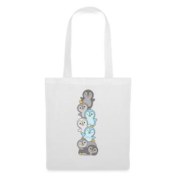 Demiboy Flag Pride LGBTQ Cute Penguin - Tote Bag - white - Front