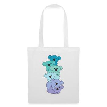 Neptunic Flag Pride LGBTQ süßer Koala Stapel - Stoffbeutel - Weiß - Vorne