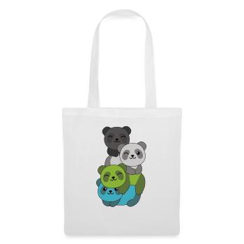 Quiosexual Flag Pride LGBTQ Cute Panda - Tote Bag - white - Front