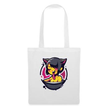 Anime kitten girl at bath day - Tote Bag - white - Front