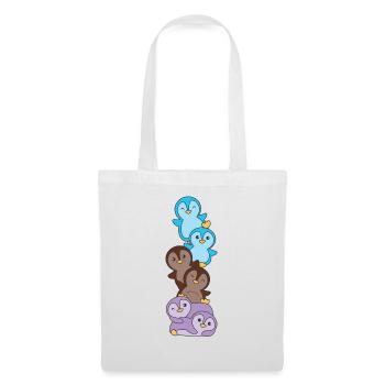drapeau androsexuel fierté lgbtq pingouin mignon - Sac en tissu - blanc - Devant