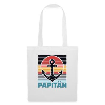 Papitän Vatertag bester Papa Anker - Stoffbeutel - Weiß - Vorne