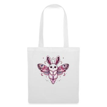 Kawaii Pastel Goth Cute Creepy Hase Motte - Stoffbeutel - Weiß - Vorne