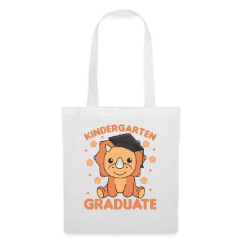 Kids Kindergarten graduate Triceratops Graduation - Stoffbeutel - Weiß - Vorne