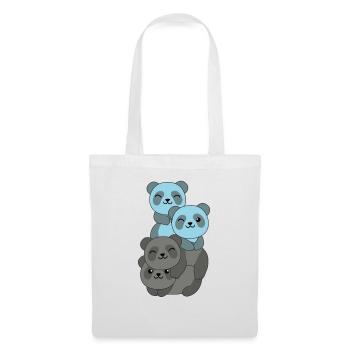 Autosexual Flag Pride LGBTQ Cute Panda - Tote Bag - white - Front