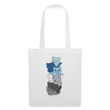 Faunflux Flag Pride LGBTQ Cute Cat Stack - Tote Bag - white - Front