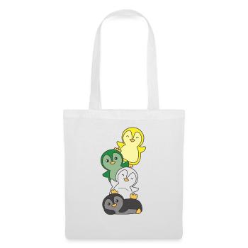 Drapeau scoliosexuel fierté LGBTQ pingouin mignon - Sac en tissu - blanc - Devant