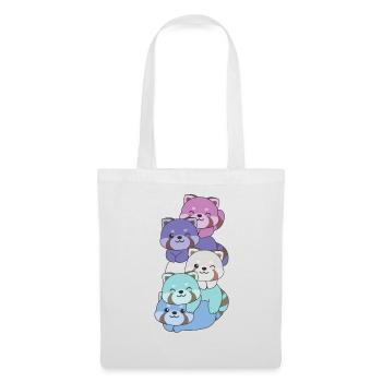 Spectrasexual Flag Pride LGBTQ Mignon Panda roux - Sac en tissu - blanc - Devant