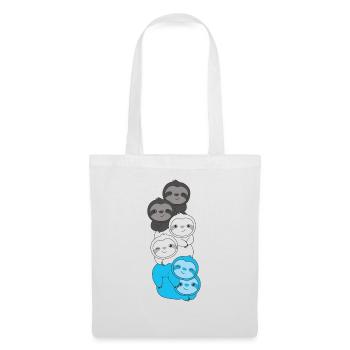 Mascic Drapeau Fierté LGBTQ Mignon Paresseux - Sac en tissu - blanc - Devant