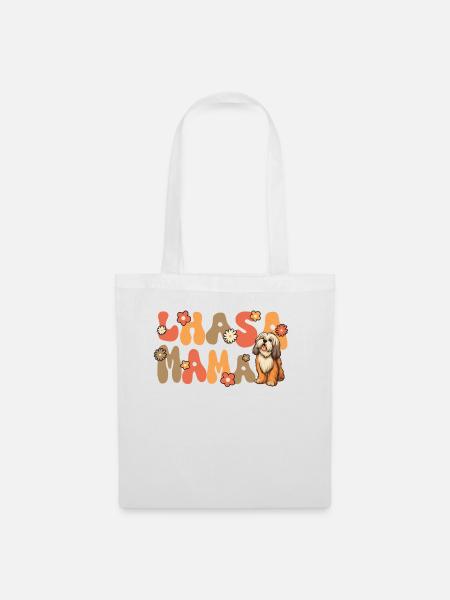 Lhasa Apso Groovy Lhasa Mama - Stoffbeutel - Weiß