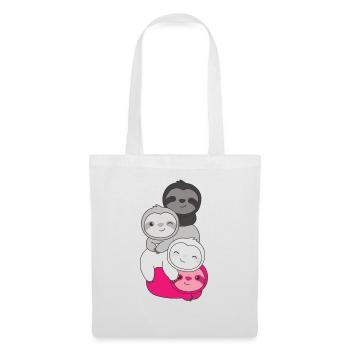 Gynephilia Drapeau Fierté LGBTQ Mignon Paresseux - Sac en tissu - blanc - Devant