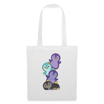 alexigender drapeau fierté lgbtq mignon pingouin - Sac en tissu - blanc - Devant