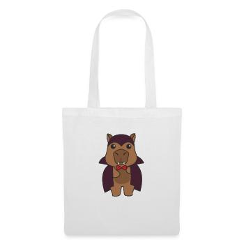Capybara Happy Halloween Cute Vampire Costume - Tote Bag - white - Front