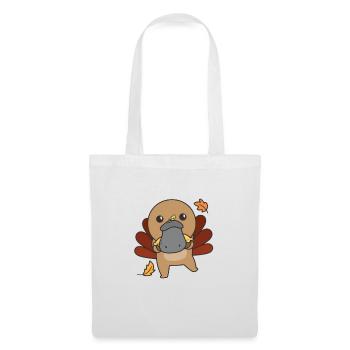 thanksgiving day outfits Truthahn Schnabeltier mit - Stoffbeutel - Weiß - Vorne