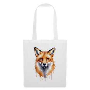 Foxy Watercolor - Un pinceau avec la nature - Sac en tissu - blanc - Devant